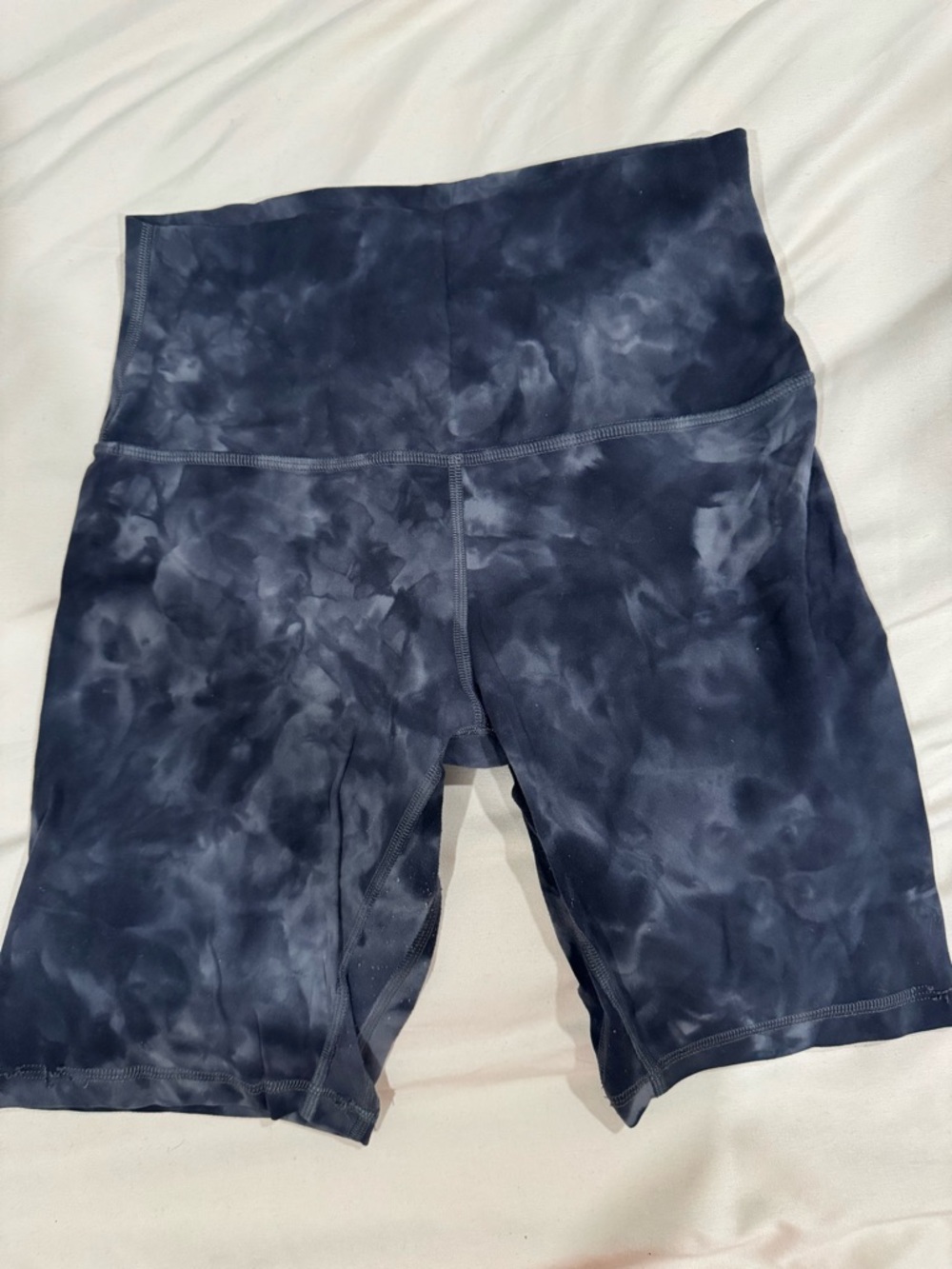 lululemon athletica Navy Tie-Dye High-Waist Bike Shorts